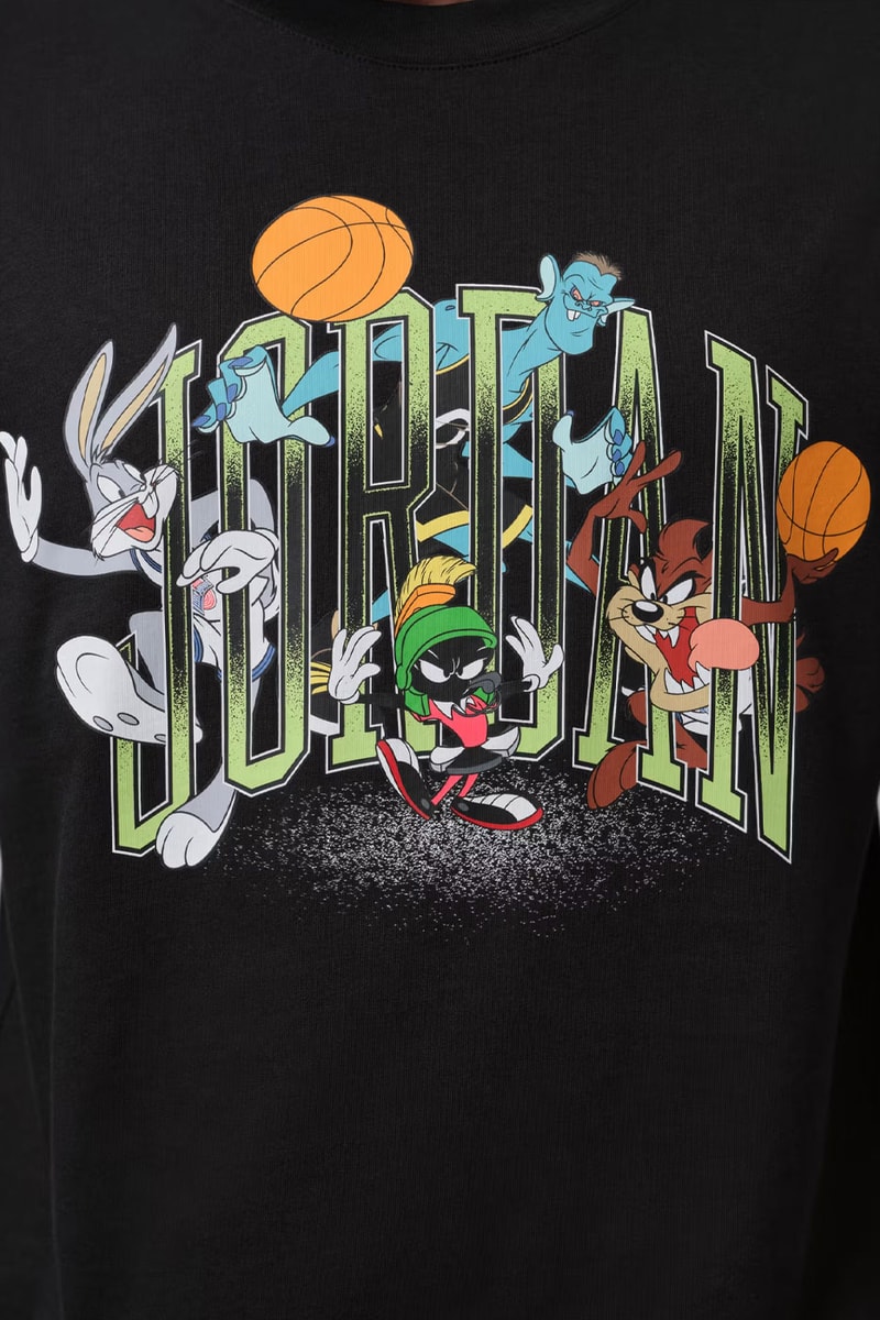 Jordan Brand Celebrates 30 Years of 'Space Jam' With New Apparel Lineup michael jordan looney tunes Bugs Bunny, Tasmanian Devil, and Yosemite sam