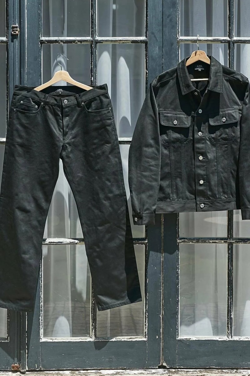 EDIFICE A.P.C. Satin Jacket Satin Jean Exclusive Release Info 
