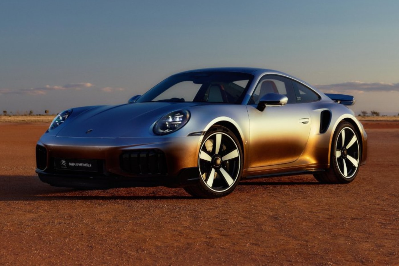 Porsche 911 Turbo S Land Down Under with Chromaflair paint in Terra Australis Red and Southern Cross Blue