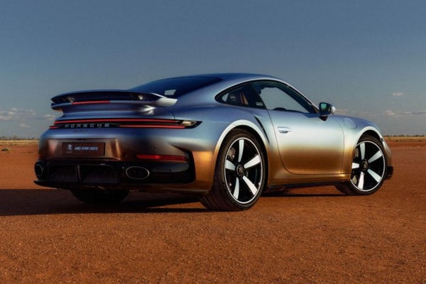 Porsche 911 Turbo S Land Down Under with Chromaflair paint in Terra Australis Red and Southern Cross Blue