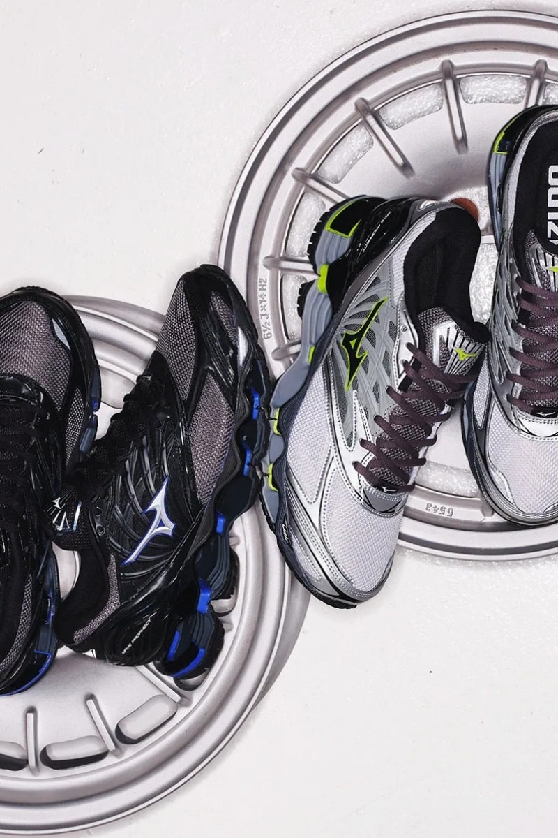 Mizuno Wave Prophecy LS Light Gray/Black/Lime Green D1GA333711 Charcoal/Silver/Blue D1GA333712 KICKS LAB Exclusive Release Info 