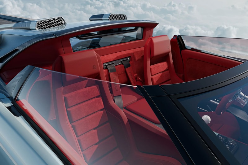 Eccentrica V12 Roadster restomod based on a Lamborghini Diablo with open-top design