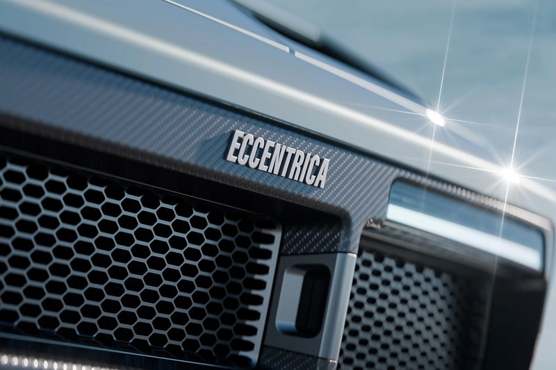 Eccentrica V12 Roadster restomod based on a Lamborghini Diablo with open-top design