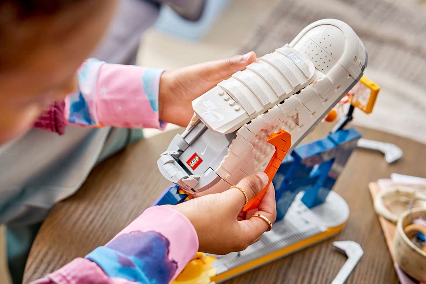 LEGO and Nike Unveil the Air Force 1 Space-Themed Building Set low af1 sneaker basketball collaboration