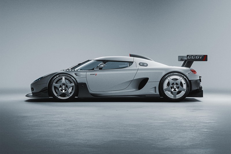 Koenigsegg CCGT1 hypercar with Ghost Fibre bodywork and active rear wing