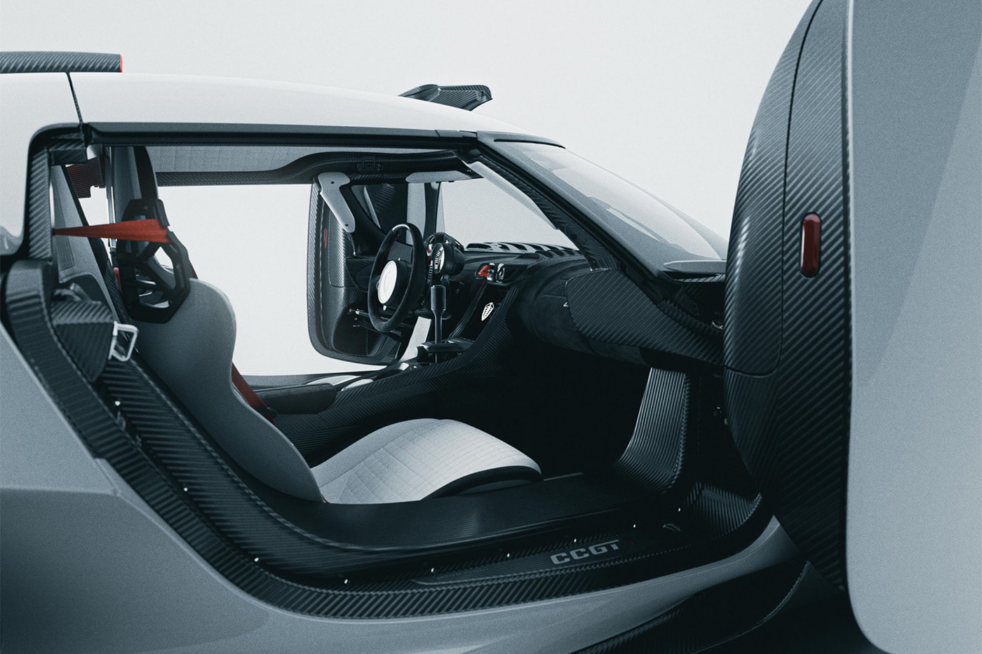 Koenigsegg CCGT1 hypercar with Ghost Fibre bodywork and active rear wing