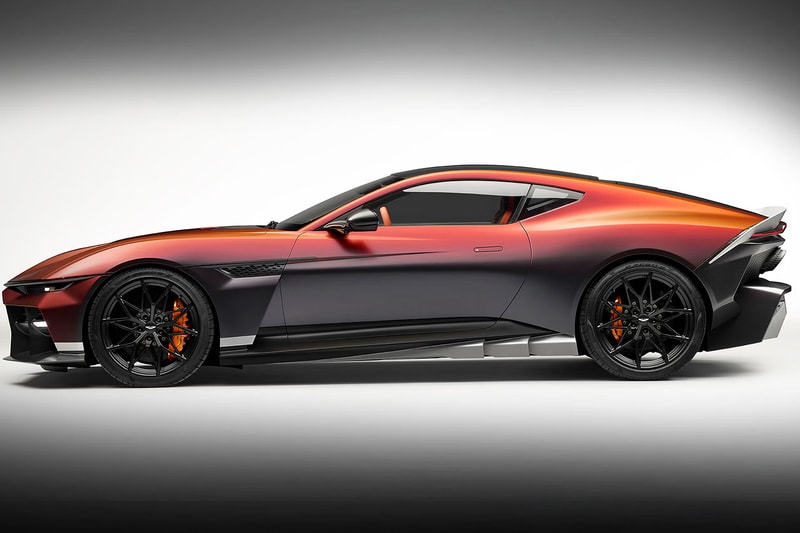 Aston Martin Valen front-engined supercar evolved from the Vanquish on display at Monterey Car Week