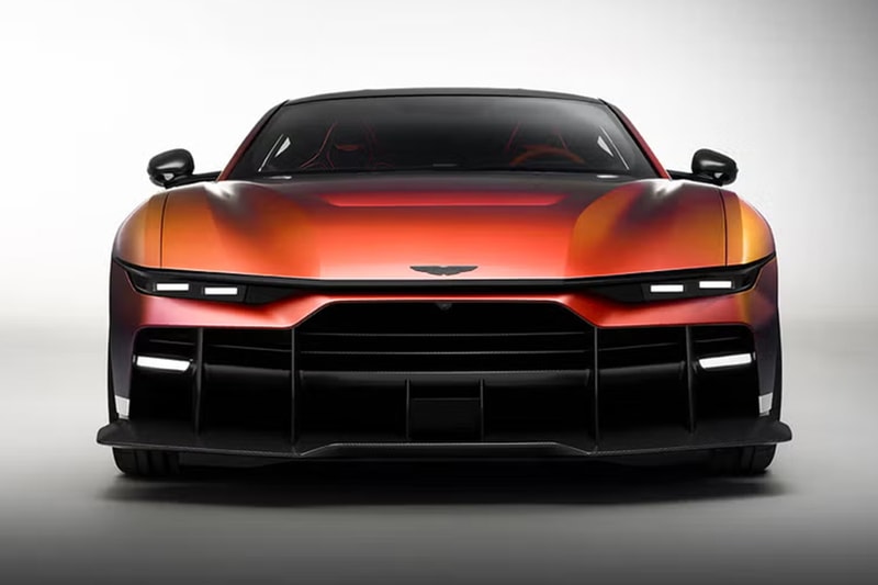 Aston Martin Valen front-engined supercar evolved from the Vanquish on display at Monterey Car Week