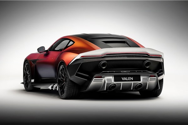 Aston Martin Valen front-engined supercar evolved from the Vanquish on display at Monterey Car Week