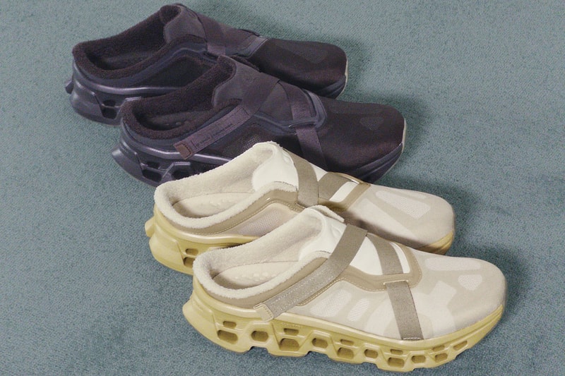 On x FKA twigs Cloudmonster 3 Mule in Cacao/Espresso colorway, featuring triple-layered CloudTec cushioning and ergonomic slip-on construction - detail view 4