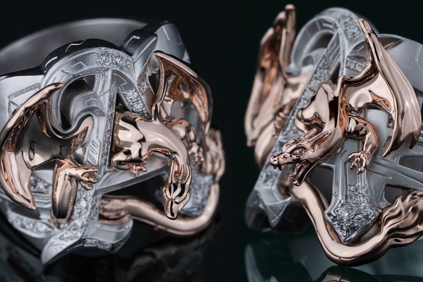 Artist Philip Gefaell Crafts Custom 18K Gold Ash Charizard Ring for Pokémon's 30th Anniversary