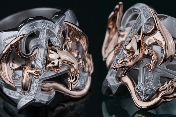 Artist Philip Gefaell Crafts Custom 18K Gold Ash Charizard Ring for Pokémon's 30th Anniversary
