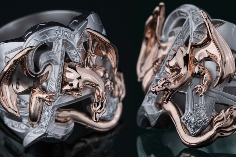 Artist Philip Gefaell Crafts Custom 18K Gold Ash Charizard Ring for Pokémon's 30th Anniversary