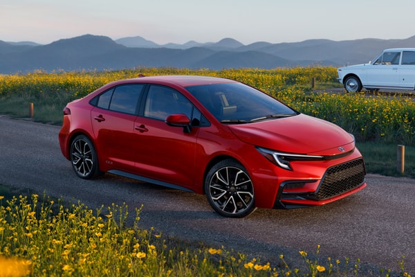 Toyota Corolla 60th Anniversary Special Edition in Supersonic Red with black alloy wheels
