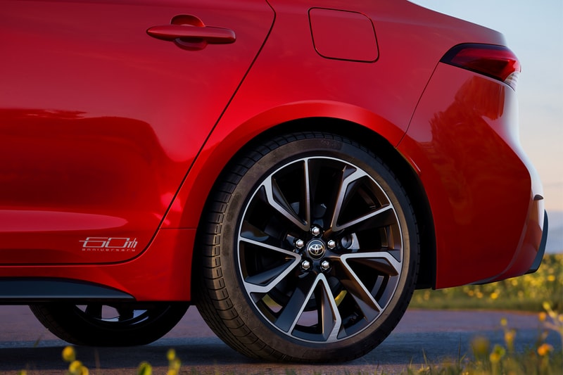 Toyota Corolla 60th Anniversary Special Edition in Supersonic Red with black alloy wheels