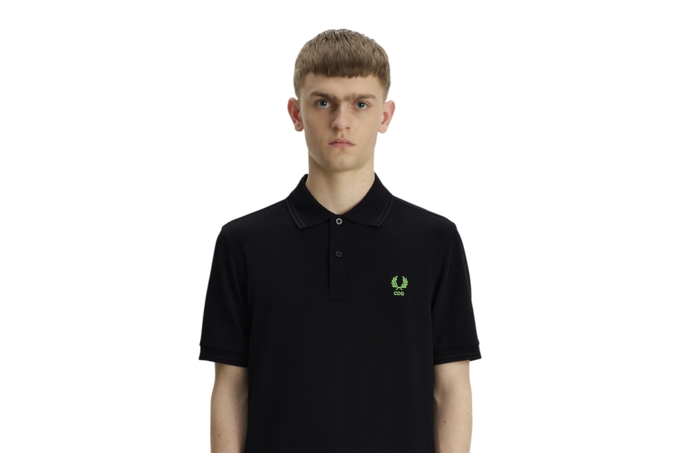 COMME des GARÇONS Imbues Neon Accents To Fred Perry’s Piqué Polo Shirts