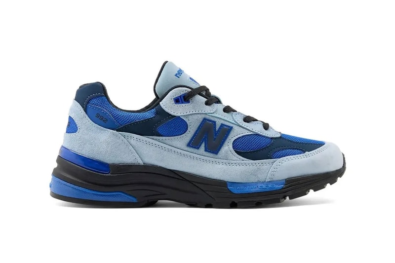 New Balance U992AR "Light Arctic Grey/Black/Blue Gemstone"