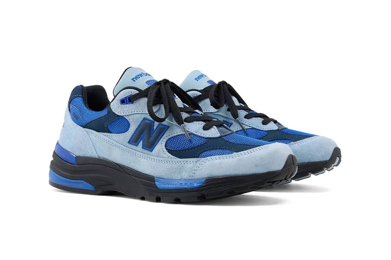 New Balance U992AR "Light Arctic Grey/Black/Blue Gemstone"