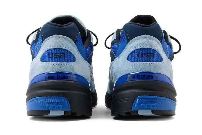 New Balance U992AR "Light Arctic Grey/Black/Blue Gemstone"