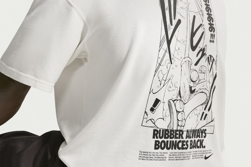 Nike Unveils Official 'One Piece' Footwear and Apparel Collection Nike Air Max Plus collaboration devil fruits manga anime