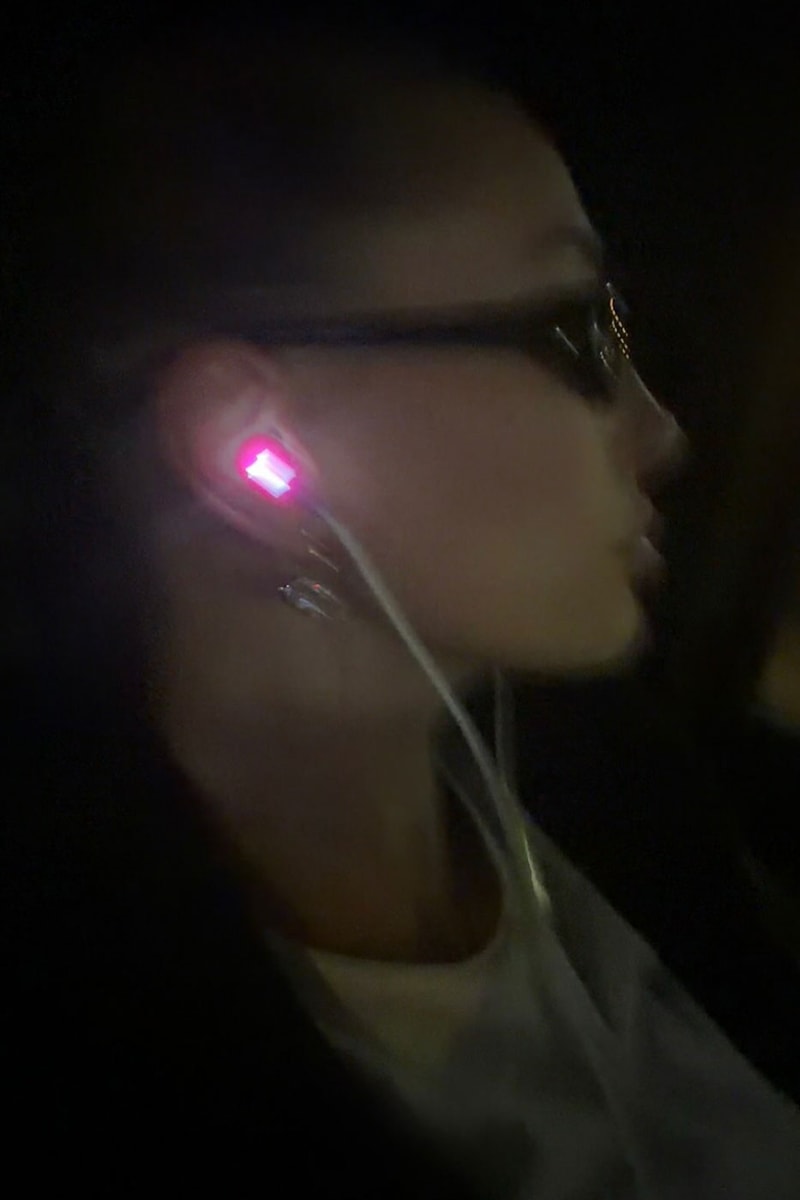 Hailey Bieber Teases Justin Bieber's Upcoming SKYLRK Glowing Wired Headphones kylie jenner