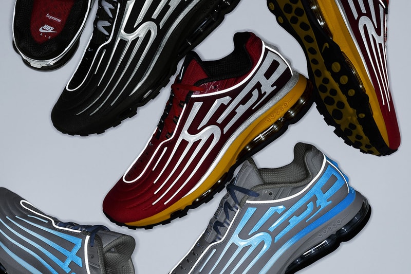 Supreme and Nike Unveil the Air Max 2001 Air Ecstasy Collaboration collaboration release info three colorways