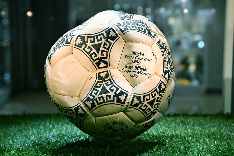 Adidas Azteca Hand of God match ball used by Diego Maradona in the 1986 World Cup quarter-final