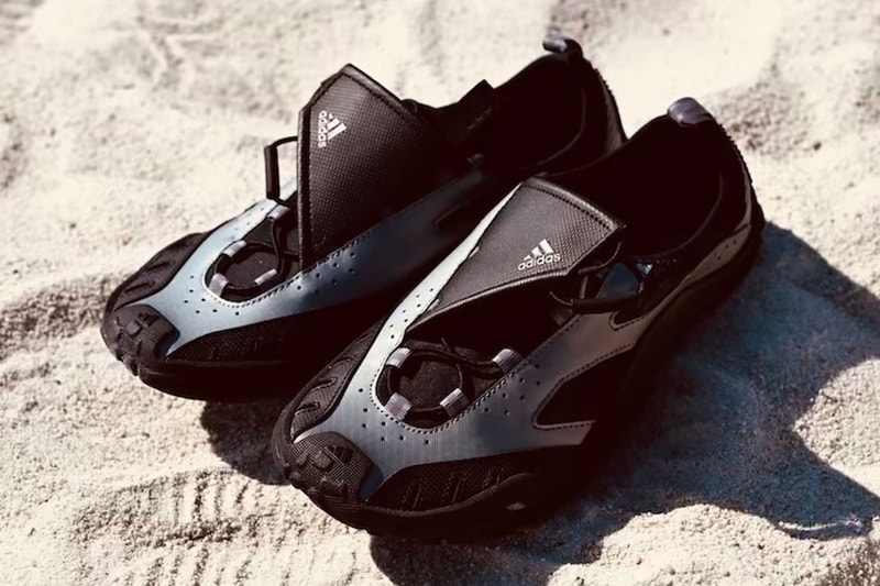 Closer Look at Pharrell Williams' adidas VIRGINIA Watermoc closer look trail to beach shoe velcro