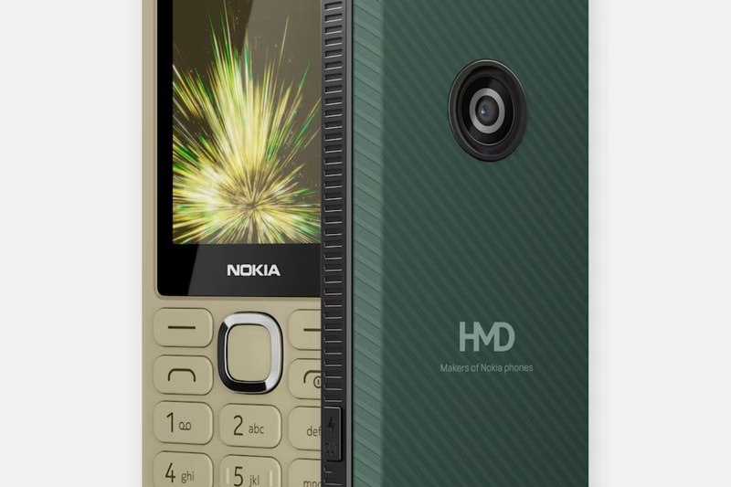 Nokia 300 Charge feature phone with 3,700mAh battery and powerbank cable laid out