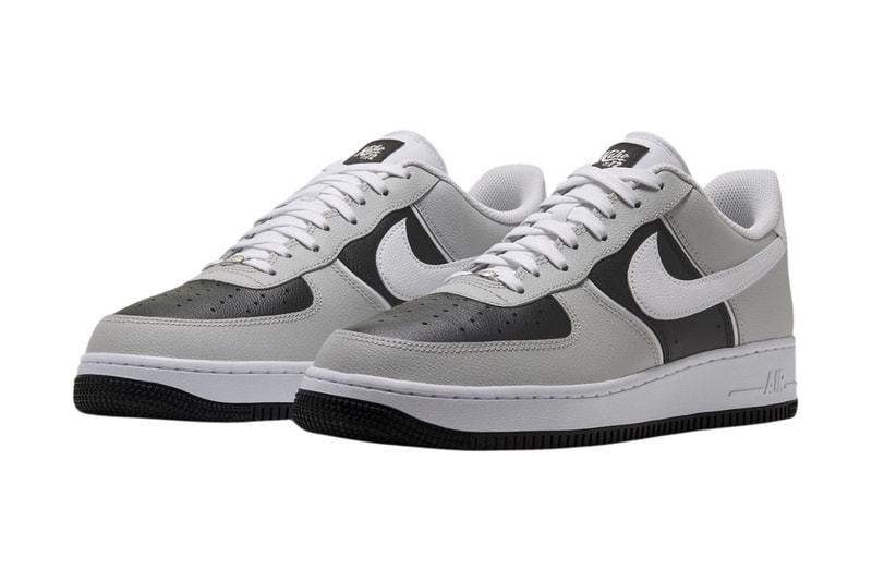 Nike Air Force 1 Low "Gray Fog" Revamps Branding with Vintage Script and Diamond Heel Patch