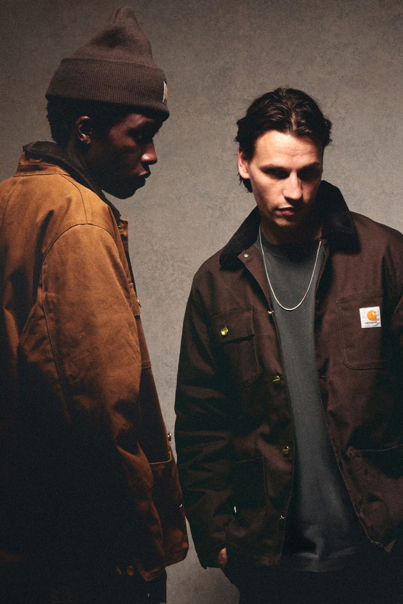 Carhartt WIP Icons FW26 Collection Release Info lookbooks Double and Single Knee Pants, the Michigan Coat, the Detroit and Active Jacket, and the Classic Vest