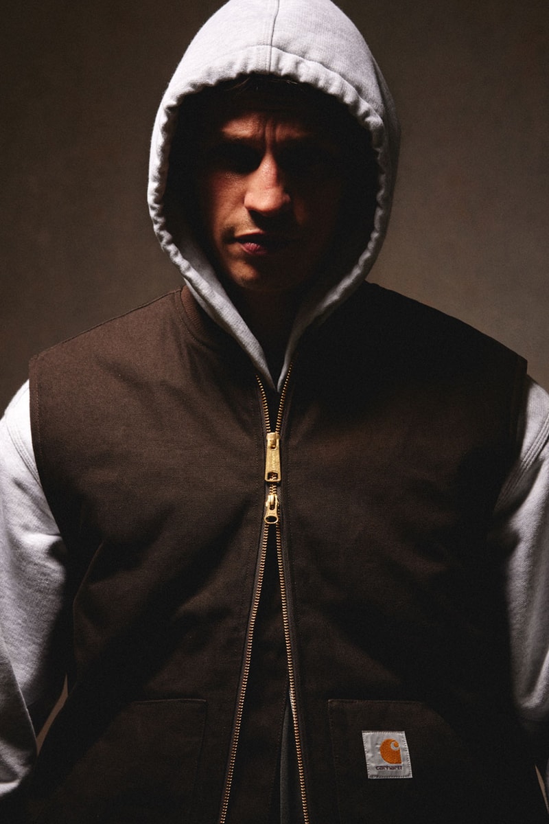 Carhartt WIP Icons FW26 Collection Release Info lookbooks Double and Single Knee Pants, the Michigan Coat, the Detroit and Active Jacket, and the Classic Vest