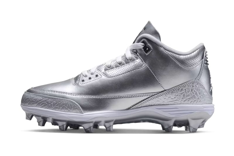 Jordan Brand Brings the Air Jordan 3 Mid TD Cleat to the Gridiron in "Metallic Silver"