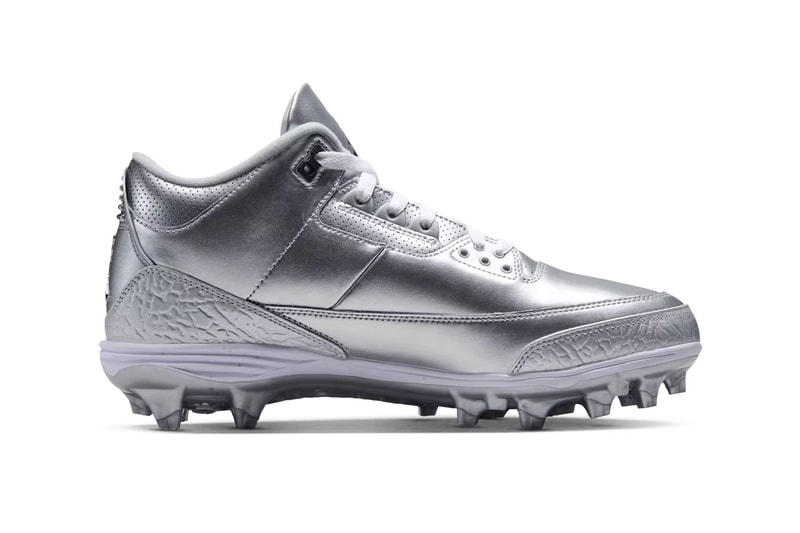 Air Jordan 3 TD Cleats "Metallic Silver" Metallic Silver/White-Black FZ8626-002
