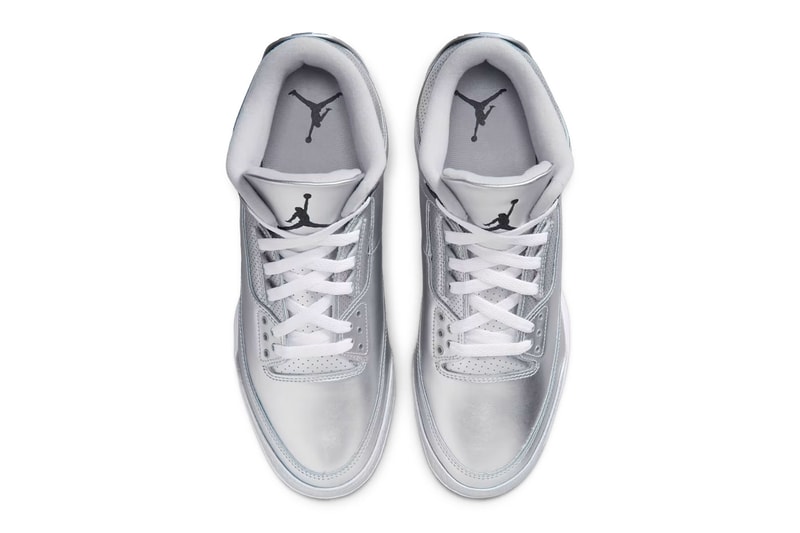 Air Jordan 3 TD Cleats "Metallic Silver" Metallic Silver/White-Black FZ8626-002