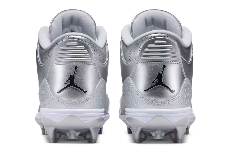 Air Jordan 3 TD Cleats "Metallic Silver" Metallic Silver/White-Black FZ8626-002