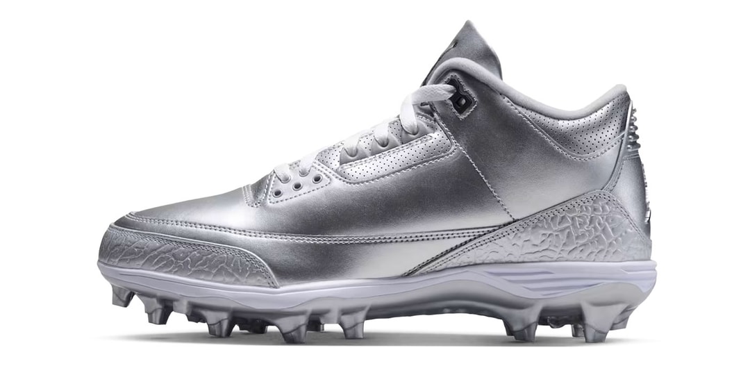 Jordan Brand Brings the Air Jordan 3 Mid TD Cleat to the Gridiron in "Metallic Silver"