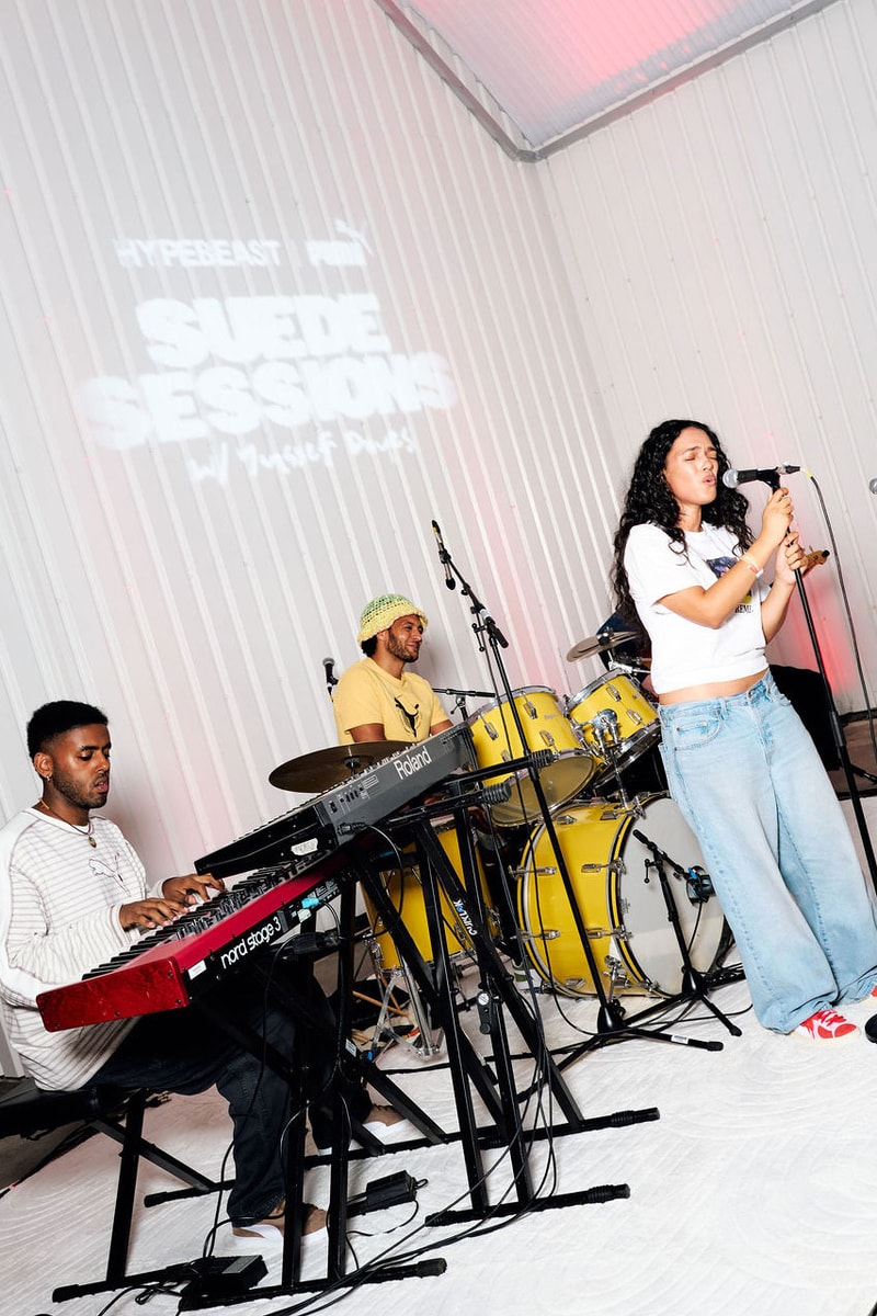 puma suede sessions music event hypebeast yussef dayes zena saiming parijita london drummer rapper artists vocalists sneakers workshop performance waterloo