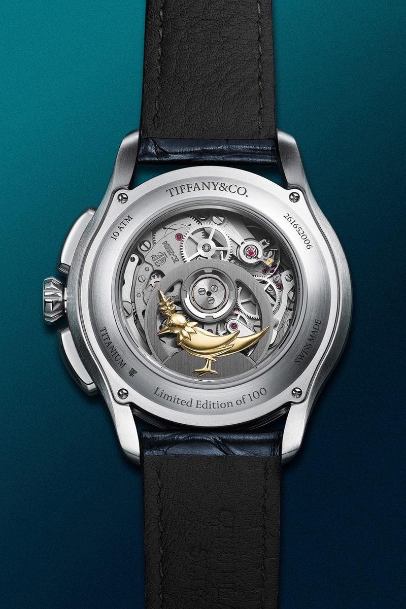 Tiffany & Co. Navy Blue Timer Chronograph in Titanium 76538182 Limited Edition Release Info Jean Schlumberger