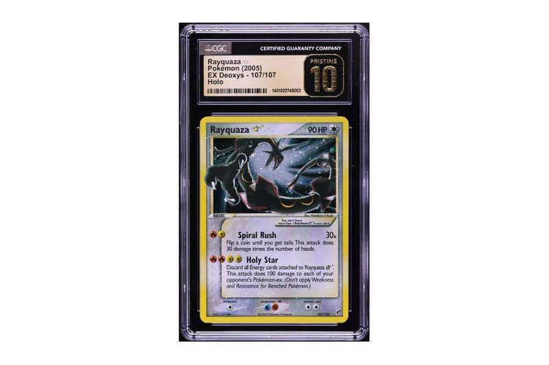 A One-of-One Gold Star Rayquaza Becomes the First English Pokémon Card to Sell for $1 Million USD