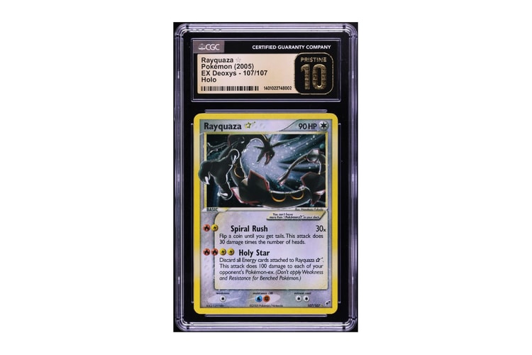 A One-of-One Gold Star Rayquaza Becomes the First English Pokémon Card to Sell for $1 Million USD