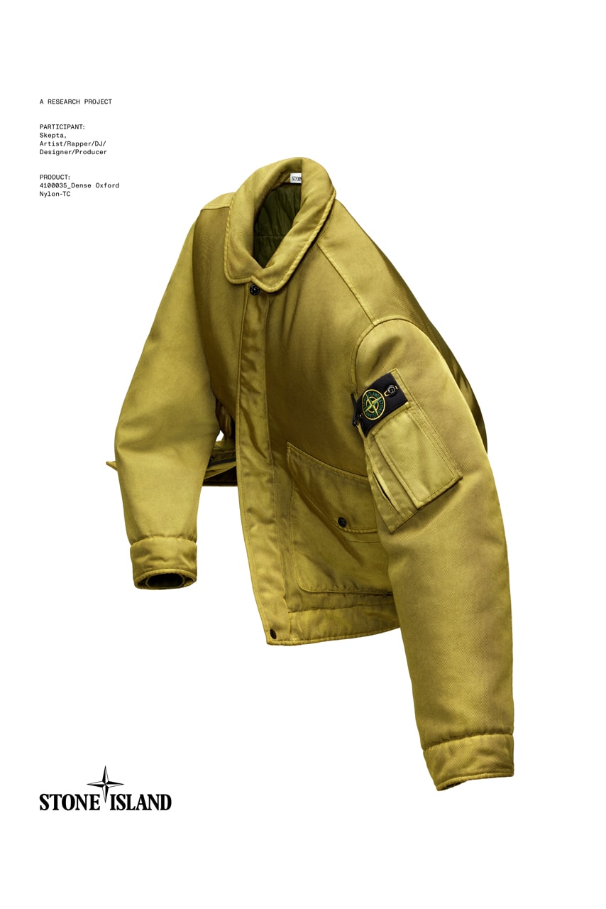 새 Stone Island 캠페인에서 만난 fakemink와 Skepta, Stephen Graham, 3House, Samir Bantal, Monika Sprüth, Jia Zhang-Ke의 협업 포토 컬렉션 공개 정보, Ghost 재킷과 나일론 후드 재킷