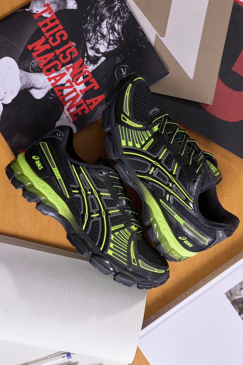 Albino Preto atmos ASICS GEL-Kayano 12 black white safety yellow 1203B227 100 1203B227 001 Release Info