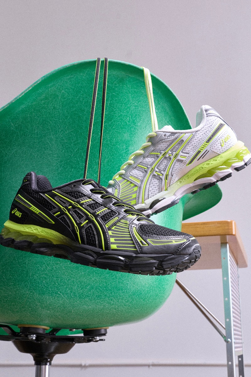 Albino Preto atmos ASICS GEL-Kayano 12 black white safety yellow 1203B227 100 1203B227 001 Release Info