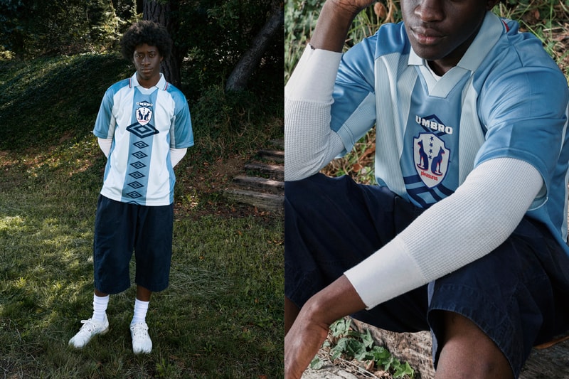 PLEASURES Umbro Britpop Football Collaboration collection Release Info