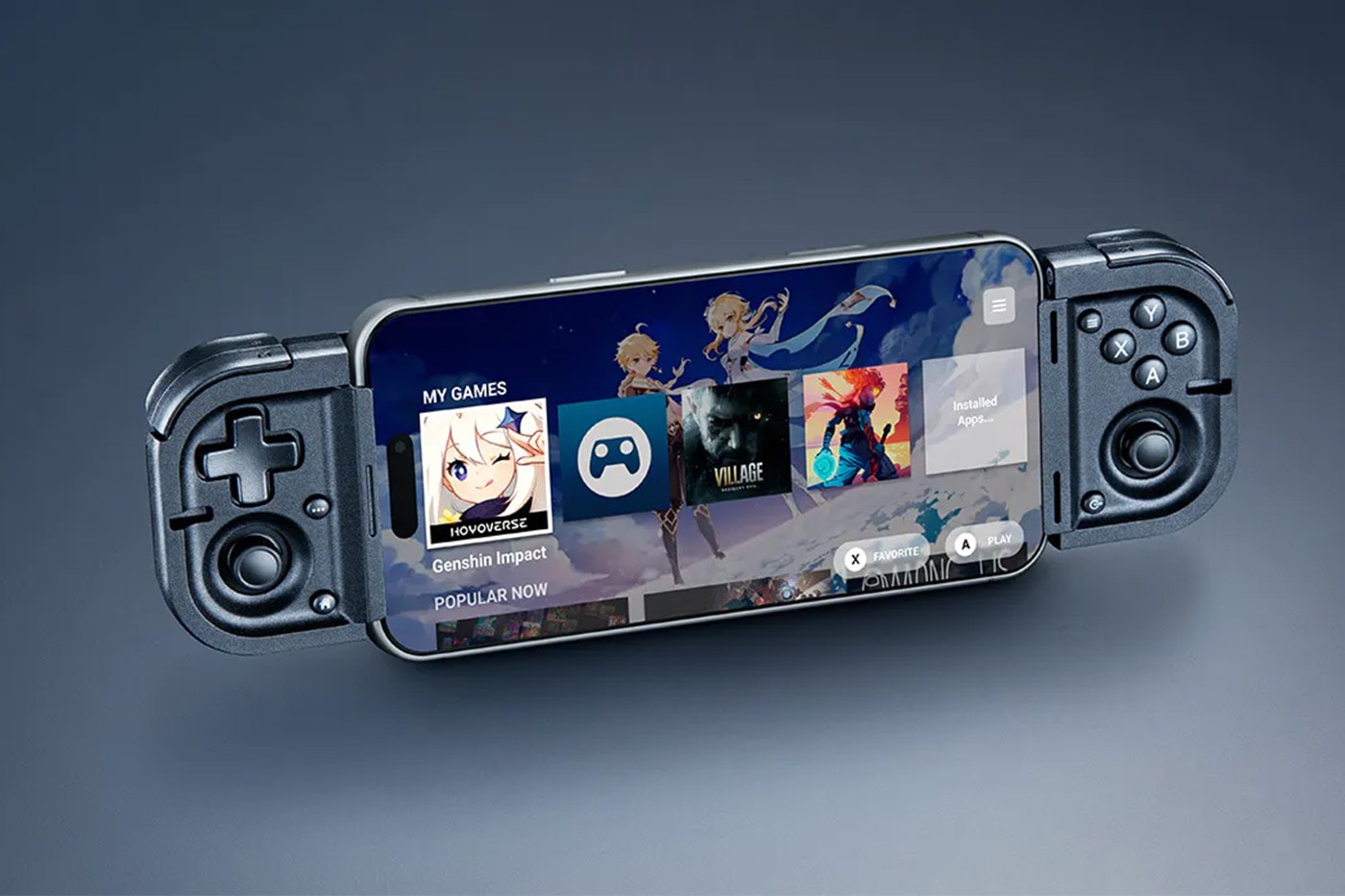 Razer Prio foldable mobile gaming controller attached to a smartphone via USB-C