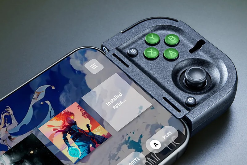 Razer Prio foldable mobile gaming controller attached to a smartphone via USB-C