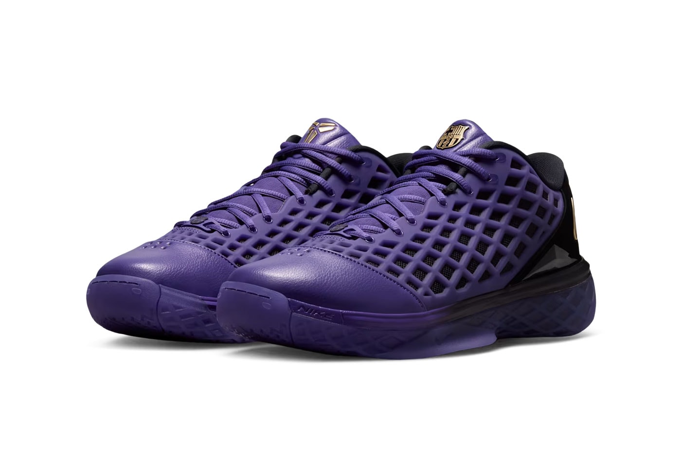 FC Barcelona x Nike Kobe 3 Low Protro "Electro Purple" Black/Electro Purple-Metallic Gold IO6257-001 collaborations release info
