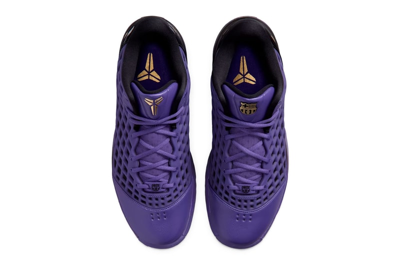 FC Barcelona x Nike Kobe 3 Low Protro "Electro Purple" Black/Electro Purple-Metallic Gold IO6257-001 collaborations release info