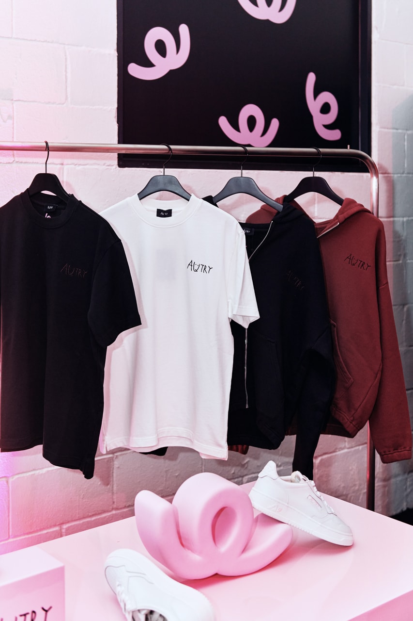 CHANGBIN Autry Seoul event sneakers launch capsule collection medalist hyperway dwaekki tail stray kids pink vending machine streetwear t-shirts